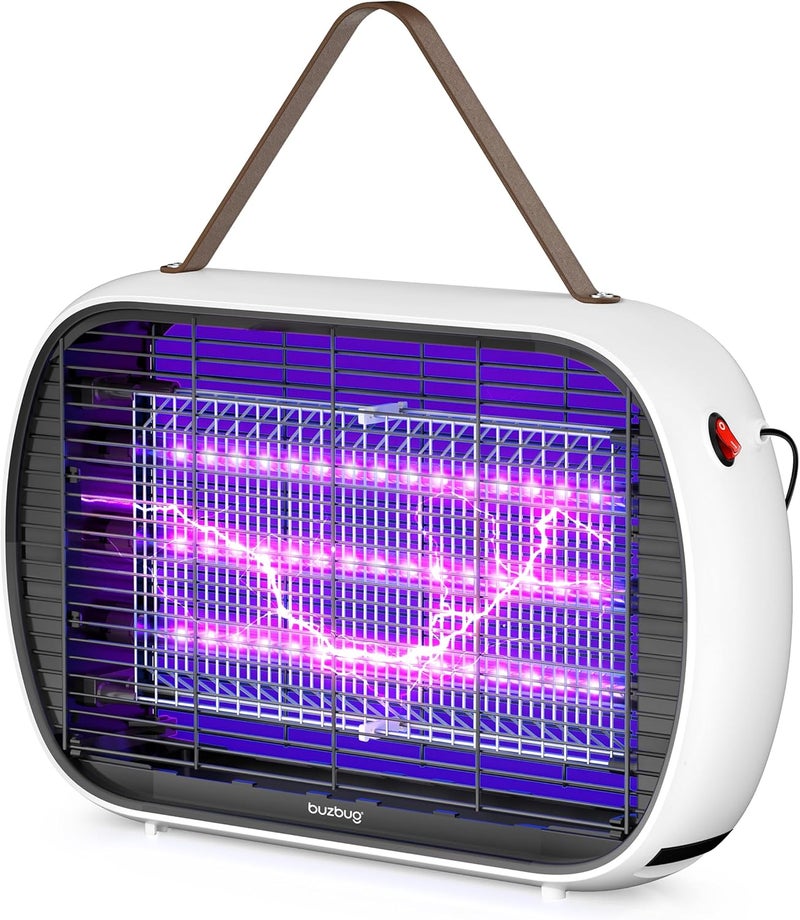 Buzbug Upgraded LED Bug Zapper Indoor, LED Bulbs Up to 50,000 Hours, 3 Lamps Sustainable Less Power, 3800V Powerful Electric Mosquito Zapper, Fly Trap Mosquito Trap, Fly Killer Fly Zapper - Image 1